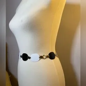 Vintage | Accessories | 6s Vtg Black And White Chain Belt  display picture 3